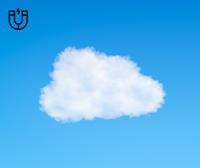 Cloud against a blue background