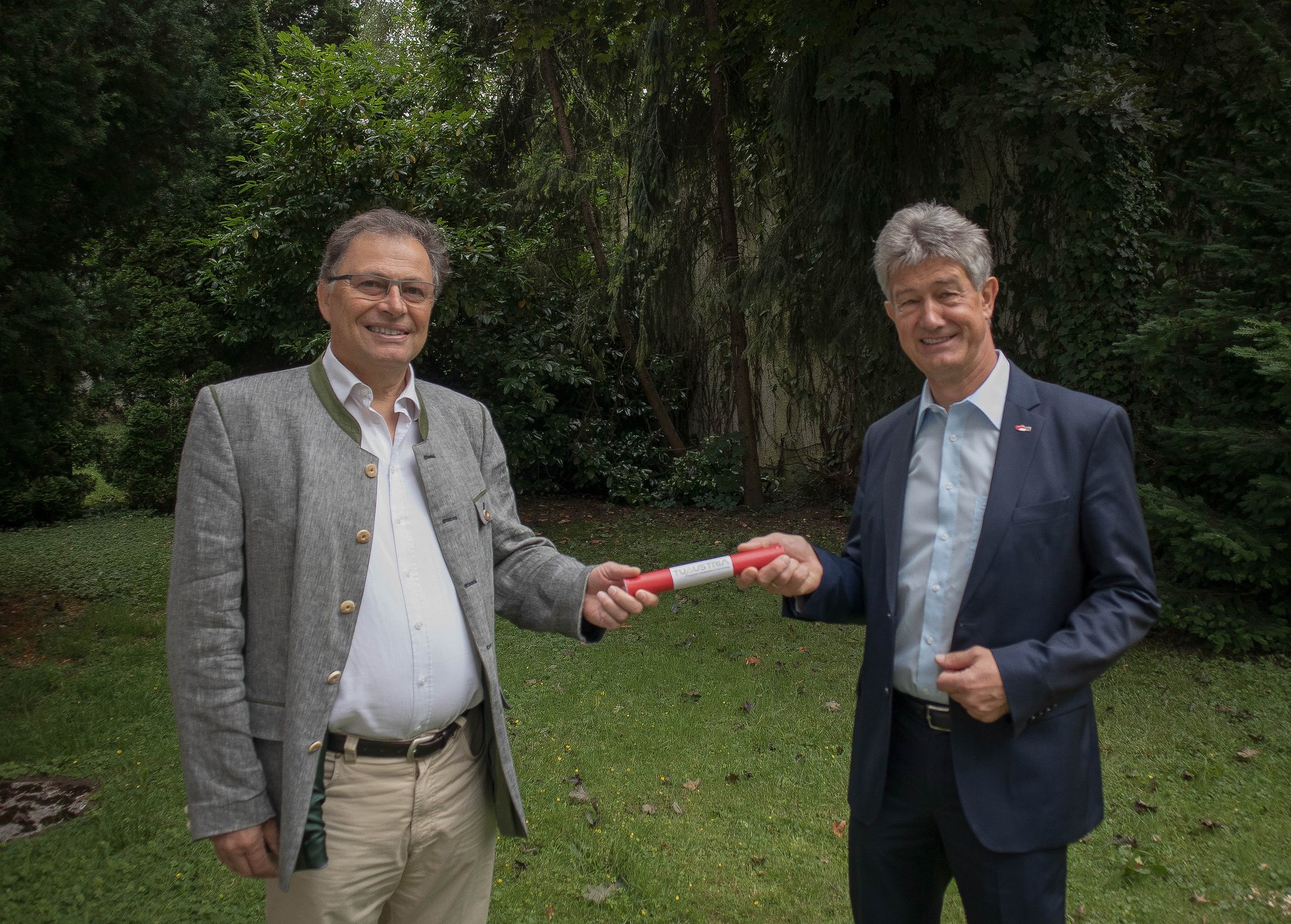 vlnr.: Rektor Wilfried Eichlseder, Rektor Harald Kainz (Fotocredit Montanuniversität Leoben)