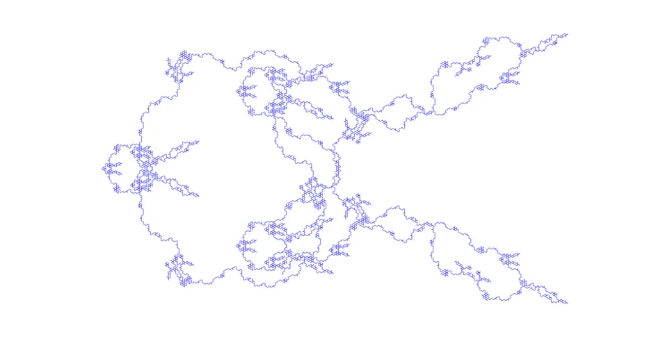A fractal related to the sum of digits of multiples of 7 | Graphics and movie: MUL/L. Spiegelhofer