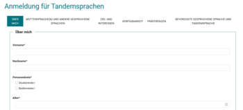 Screenshot des Anmeldeformulars © MUL