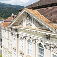 Main building of the Technical University of Leoben.