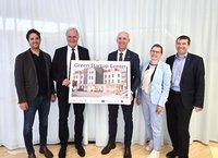 v.l.n.r.: Dr. Remo Taferner (Geschäftsführung und ZAT Startup Betreuung), Rektor Peter Moser (Montanuniversität Leoben), Dipl.-Ing. Willibald Ehrenhöfer (steirischer Landesrat für Wirtschaft, Arbeit, Finanzen, Wissenschaft und Forschung), Dr. Manuela Raith (Vizerektorin für Finanzen und Infrastruktur, Montanuniversität) und Univ.-Prof. Helmut Antrekowitsch (Vizerektor für Forschung und Nachhaltigkeit, Montanuniversität). Foto: © ZAT