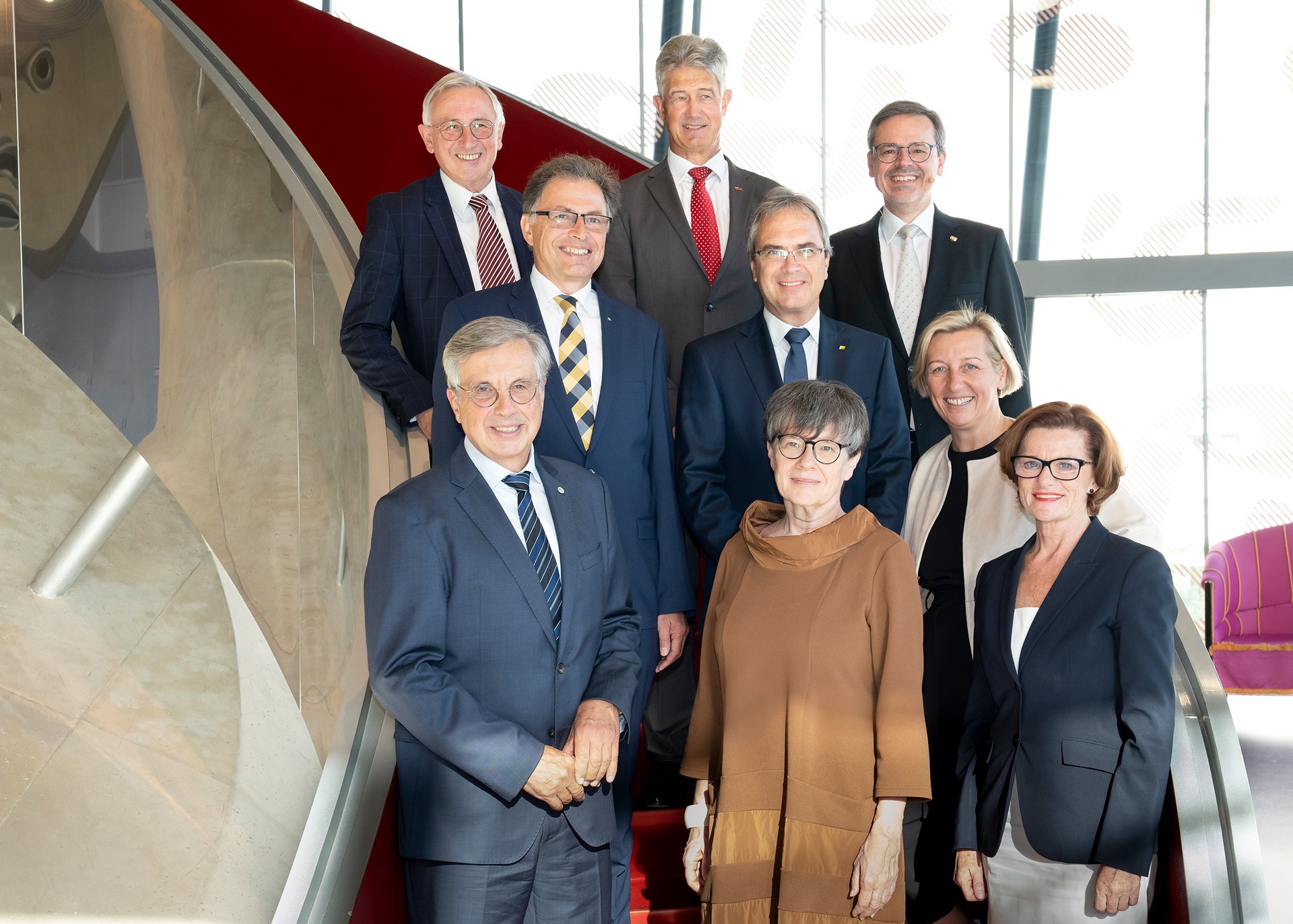 Das Bild zeigt die Rektor*innen bei der 10-Jahresfeier der Steirischen Hochschulkonferenz.