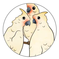 Grafik mit einer Gruppe der Kakadu-Maskottchen "Pi"