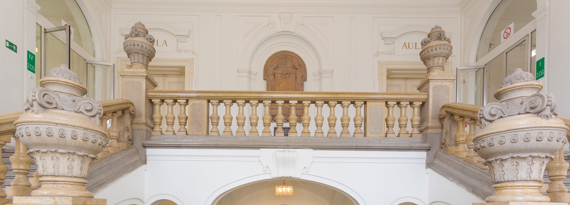 Stairwell of the main building of the Montanuniversität Leoben.