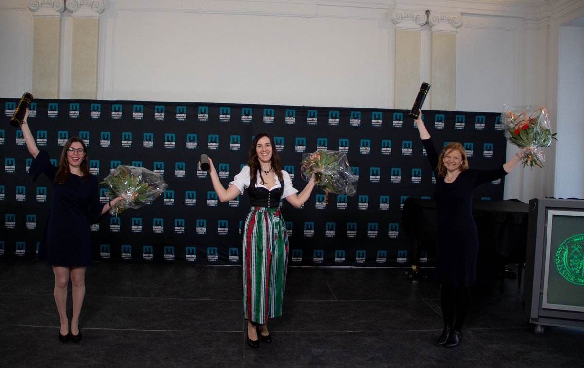 Die Preisträgerinnen von links: Dipl.-Ing. Malina Jop, BSc, Dipl.-Ing. Sabine Bodner, Priv.-Doz. Dr.-Ing. Verena Maier-Kiener Preistraegerinnen