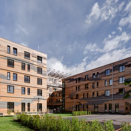 Gebäude des Studentenheims Mineroom in Leoben.