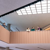 Students at the university's study centre.
