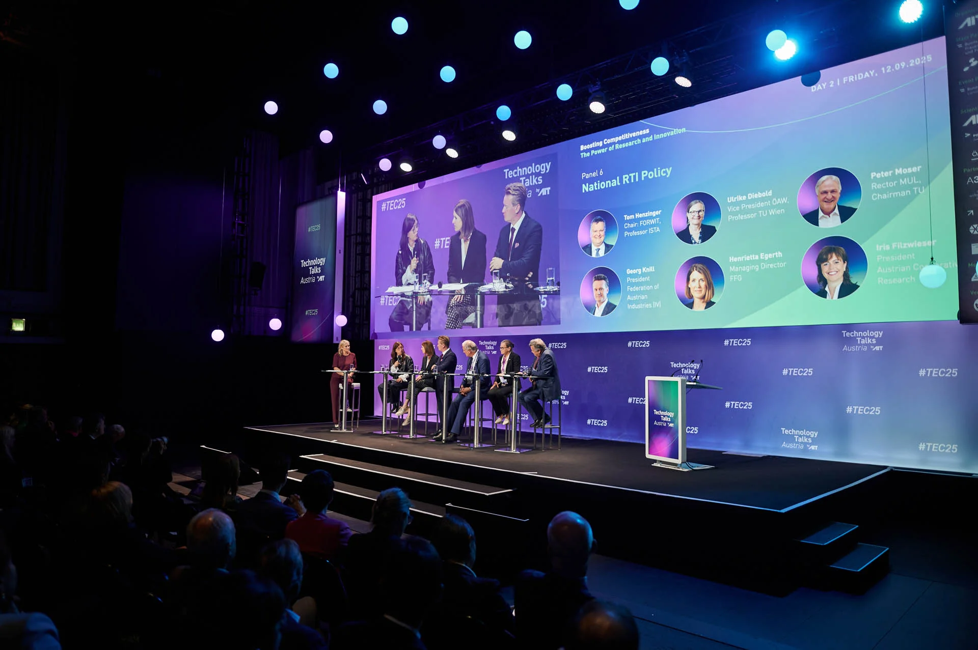 Die Technology Talks fanden 2025 unter dem Titel "Boosting Competitiveness: The Power of Research & Innovation" statt. Foto: © AIT/Valerie Maltseva