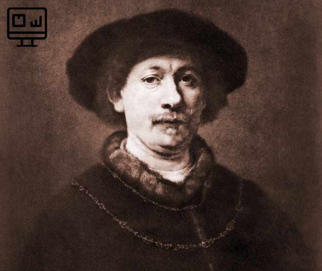 Das Gemälde "The Next Rembrandt" zeigt ein Porträt von Rembrandt van Rijn.