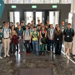 Gruppenfoto von Schülern auf der Montanuniversität, TU Leoben.