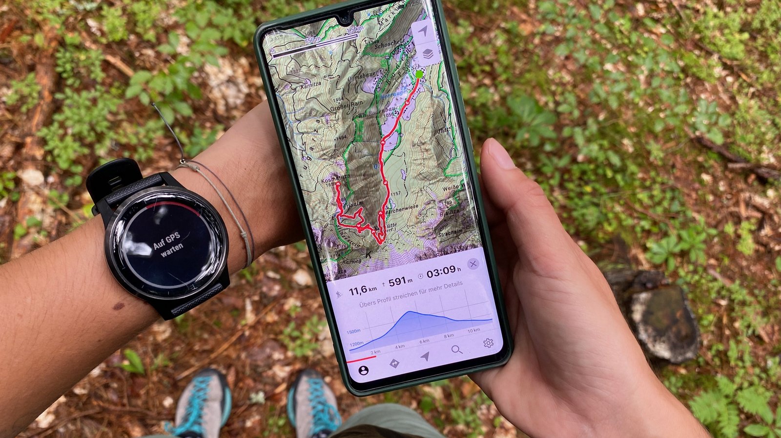 Praktisch: Smartwatch in Kombination mit der Bergfex App Bild_2_Orientierung