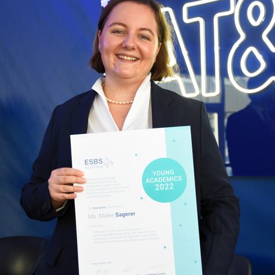 Dipl.-Ing. Maike Sagerer gewann den ESBS Young Academics Award