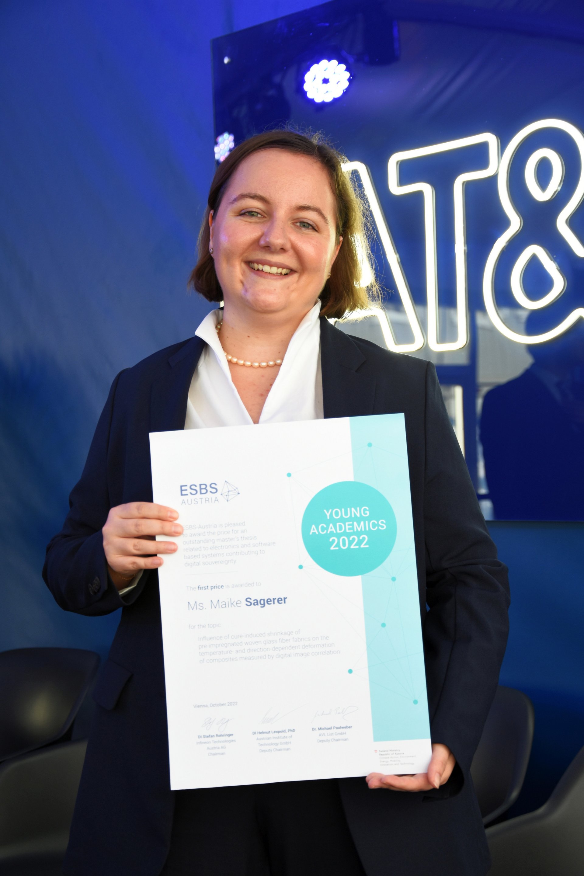 Dipl.-Ing. Maike Sagerer gewann den ESBS Young Academics Award