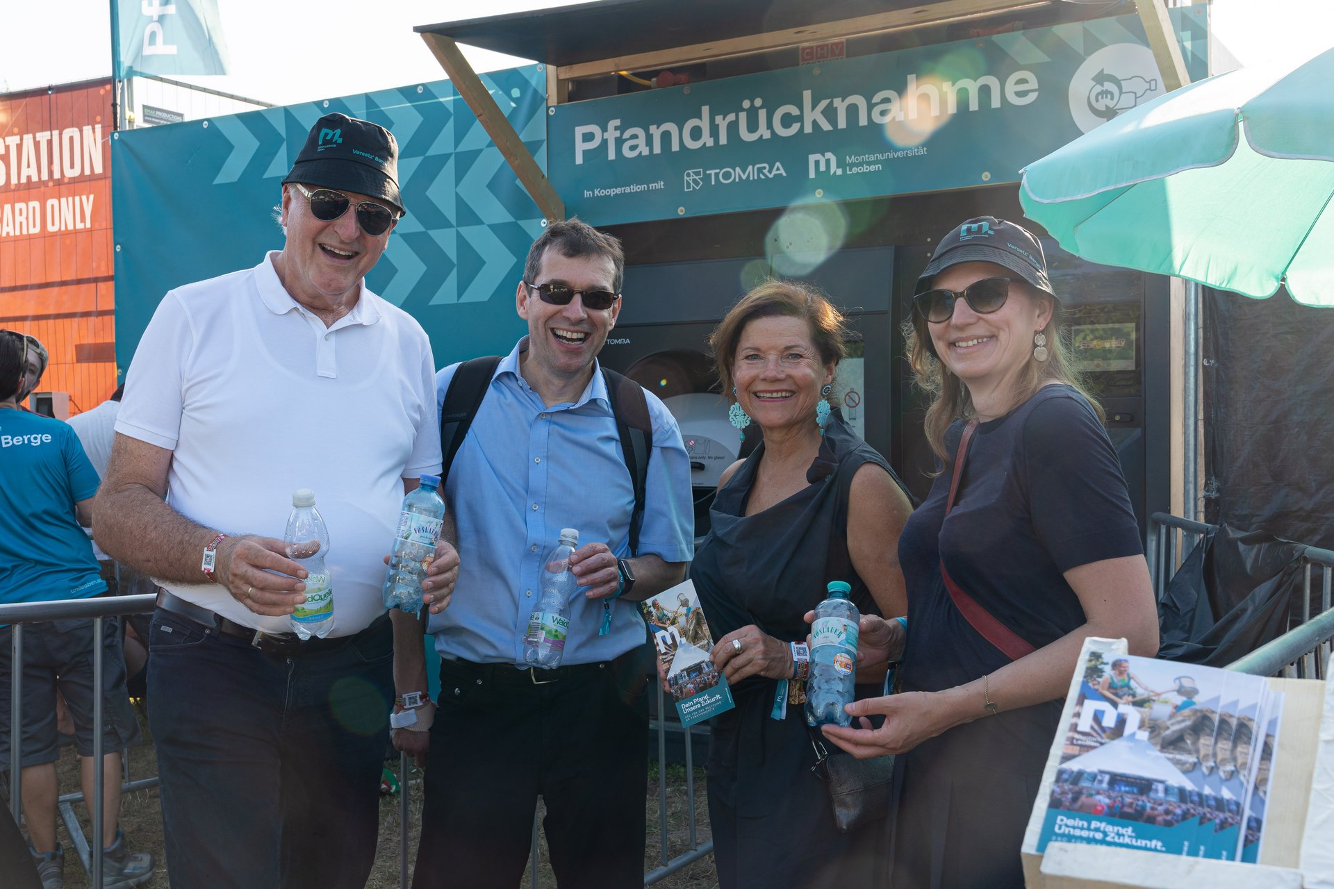 v.l.n.r.: Rektor Peter Moser, Vizerektor Helmut Antrekowitsch, Vizerektorin Christina Holweg und Vizerektorin Manuela Raith. Foto: © MUL/Tauderer