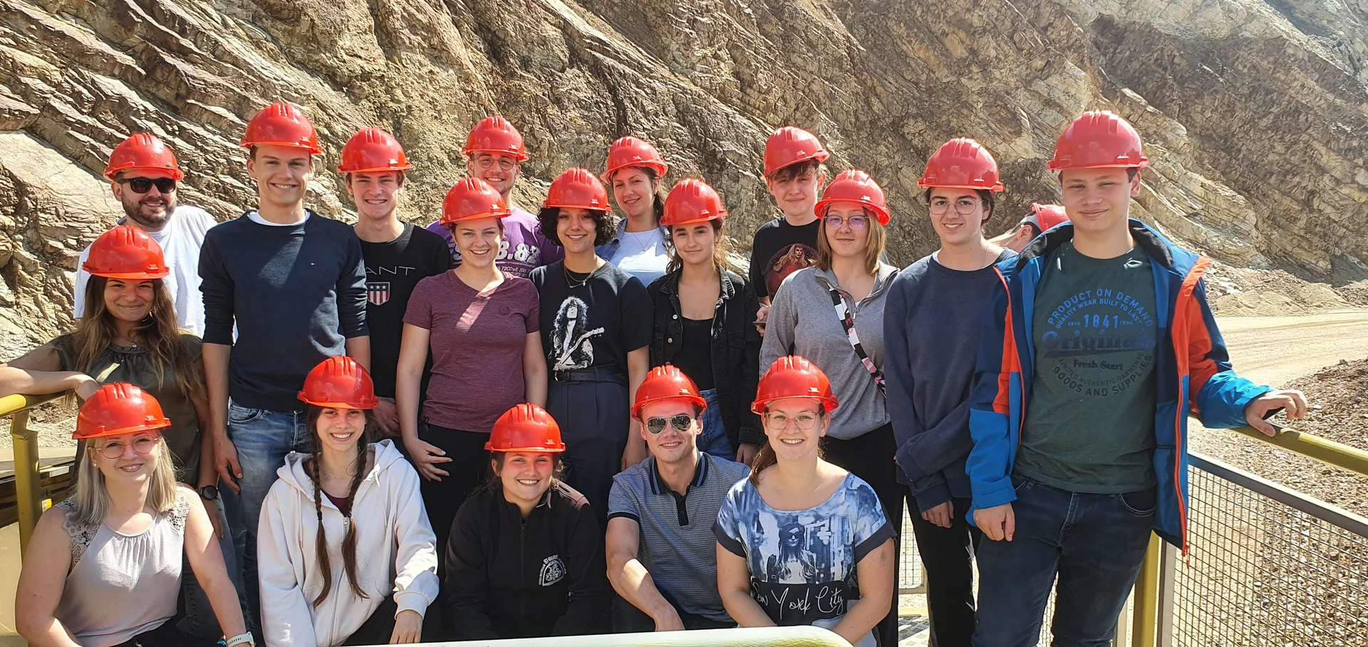 Participants of MetalDays 2022 during their excursion to the Styrian Erzberg.