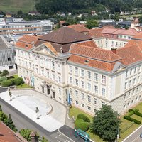 Main building of the Technical University of Leoben.