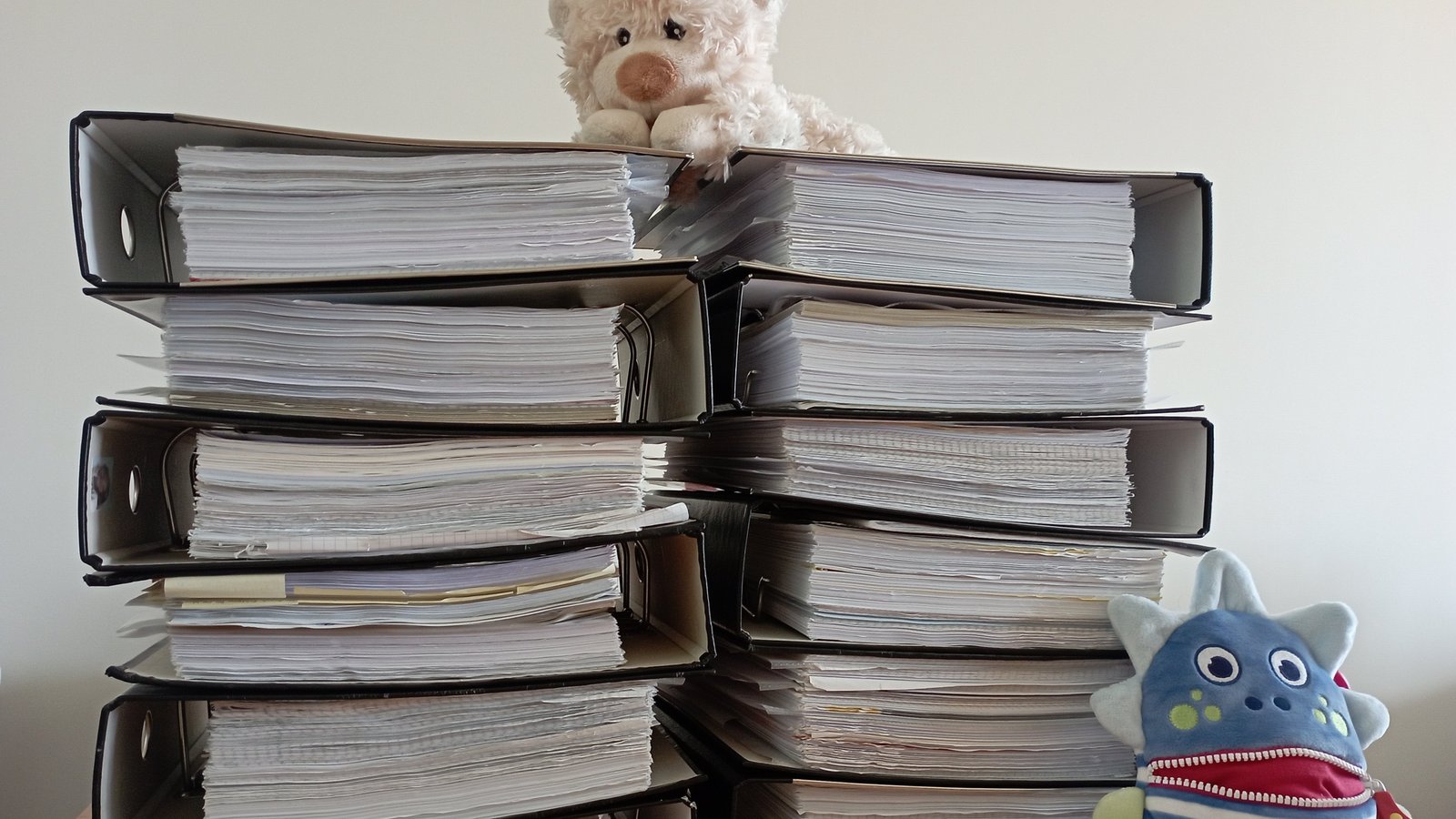 Bei der Menge an prüfungsrelevantem Stoff kann man schon mal verzweifeln, wenn man sich nicht mit seinem Lerntyp auseinandersetzt. (Keine Sorge: Das ist nicht eine einzige, sondern der Stoff all meiner Bachelorprüfungen zusammen.) Bild1