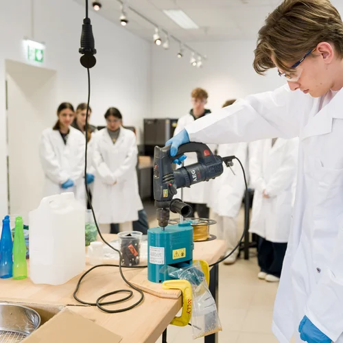 Schüler im Labor.