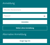 Anmeldung im MU Online.