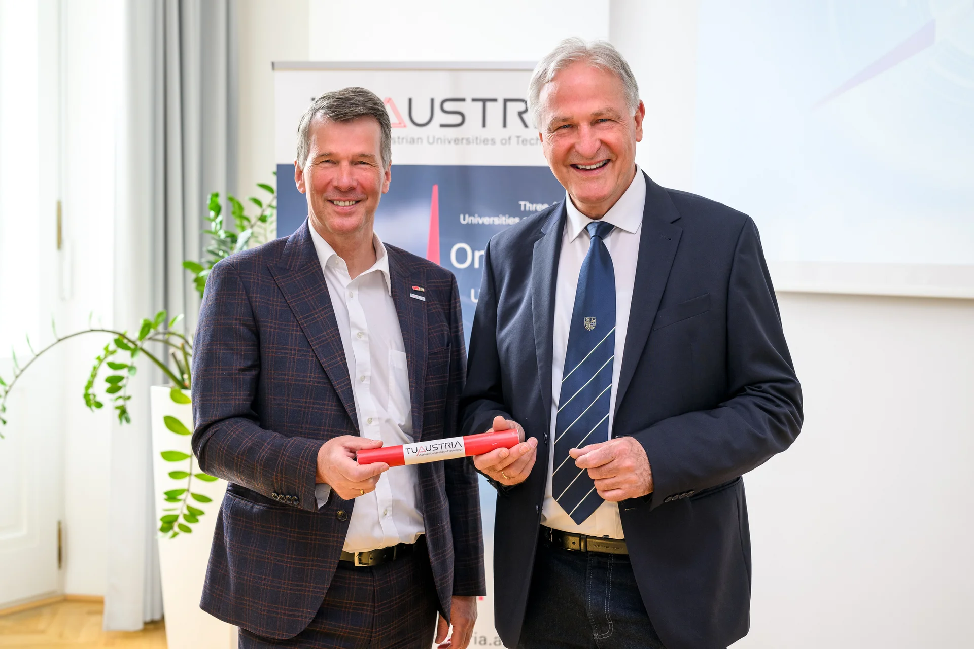 Rektor Horst Bischof und Rektor Peter Moser.