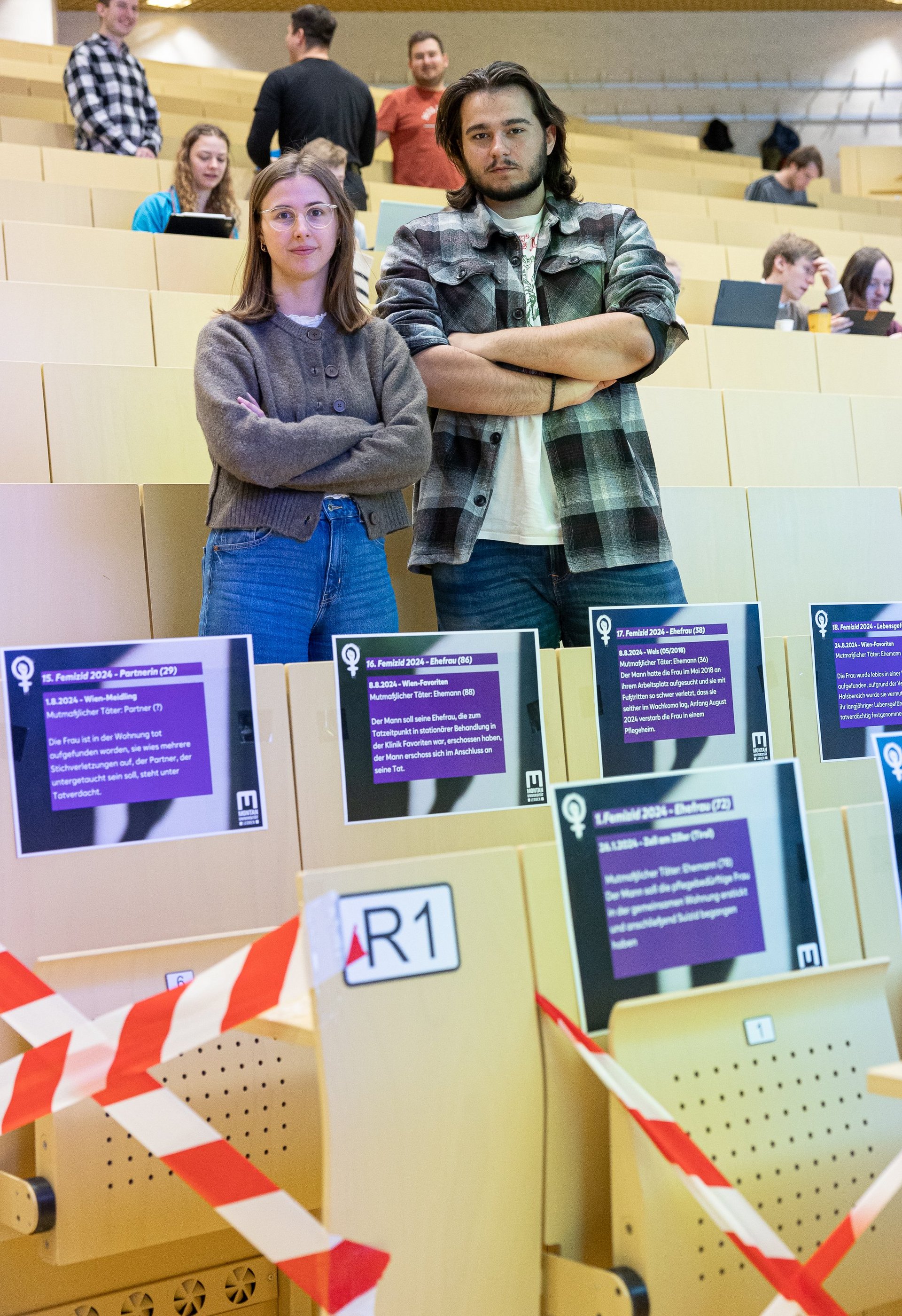 Der Frauenmonat März startete mit der Hörsaalaktion "Land der Femizide - Gewalt gegen Frauen hat System". Foto: © MUL/Tauderer