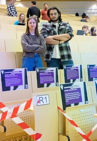 Der Frauenmonat März startete mit der Hörsaalaktion "Land der Femizide - Gewalt gegen Frauen hat System". Foto: © MUL/Tauderer