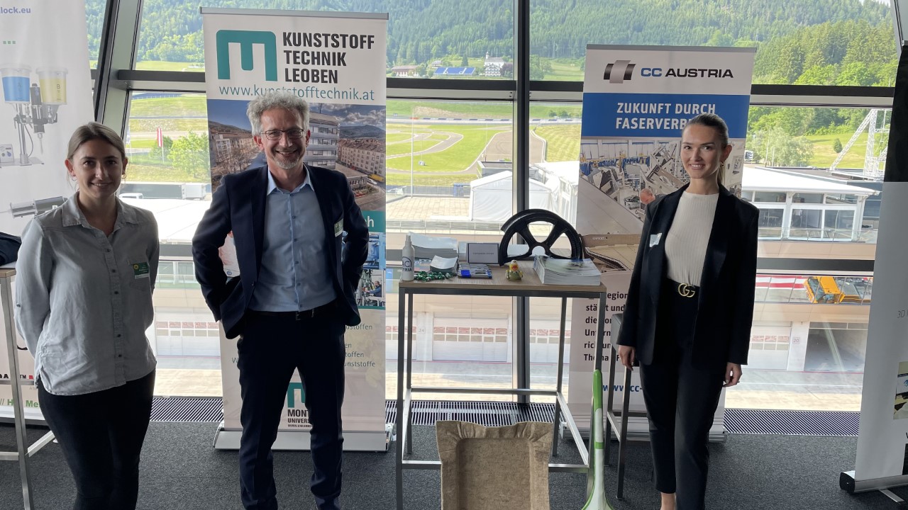 Die Delegation aus Leoben: v. l. n. r. Maria Gfrerrer, Gerald Pinter, Andrea Todorovic Die Delegation aus Leoben: v. l. n. r. Maria Gfrerrer, Gerald Pinter, Andrea Todorovic