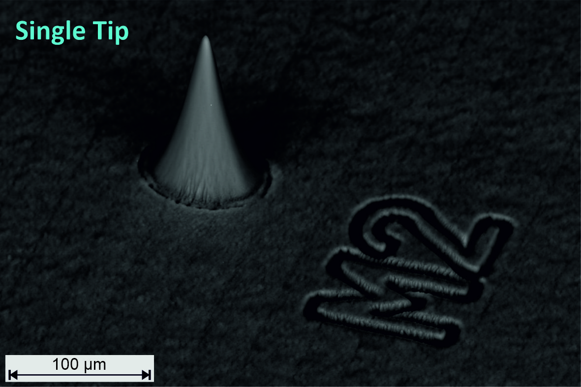 The shape and surface of the individual tips is already so good that very little post-processing is required in the FIB - an enormous time saving!